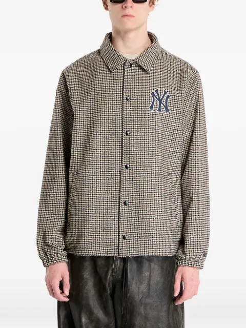 NEW ERA CAP check embroidered coaches jacket
