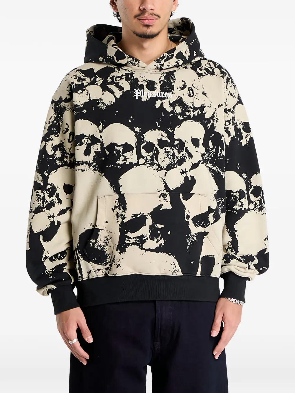 Pleasures Despair skull-graphic hoodie - Nero