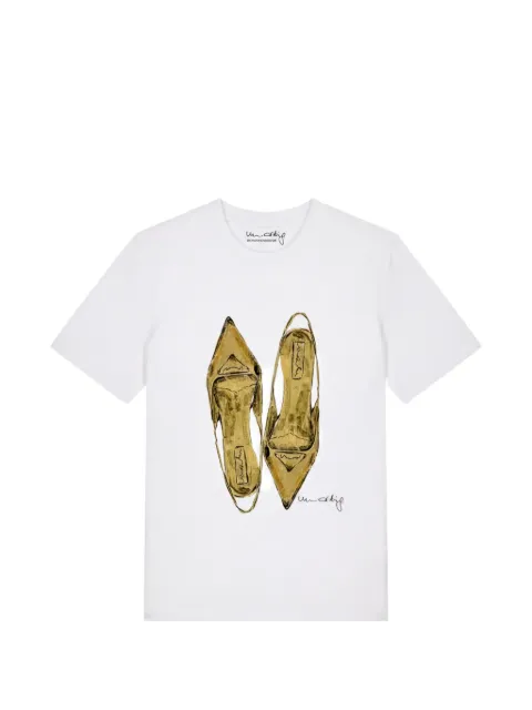 un-artig glitter-print T-shirt