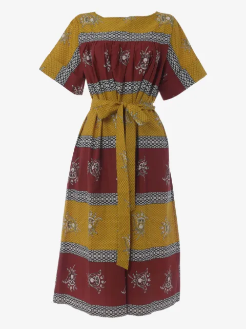 Souleiado vestido midi con cinturón