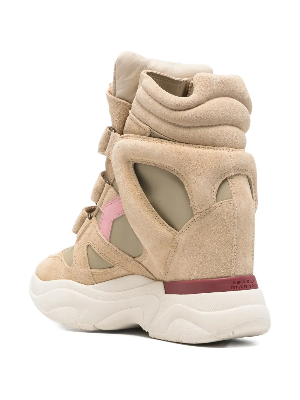 ISABEL MARANT touch-straps platform ankle boots Beige