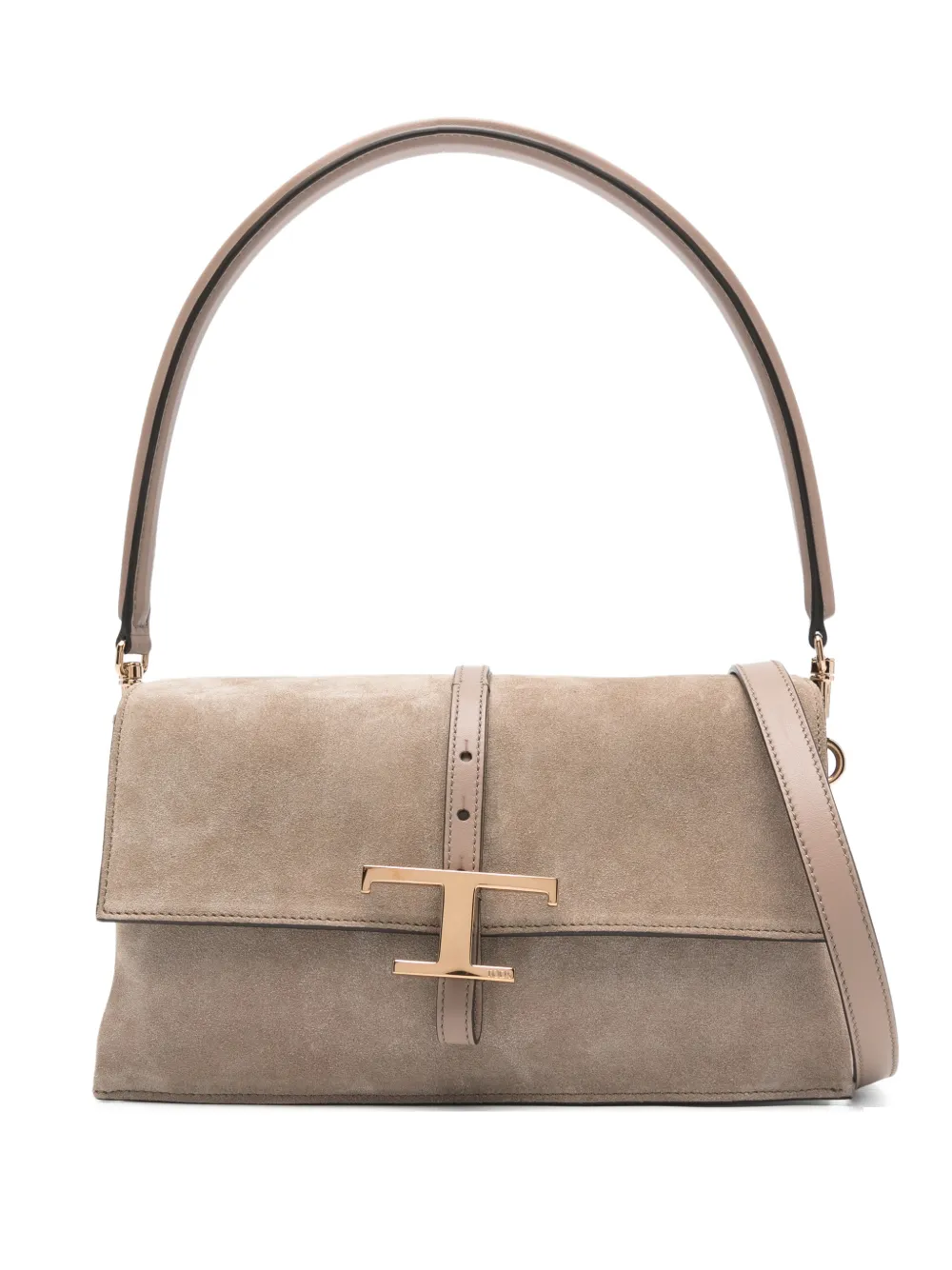 Tod's mini T Timeless flap shoulder bag - Marrone