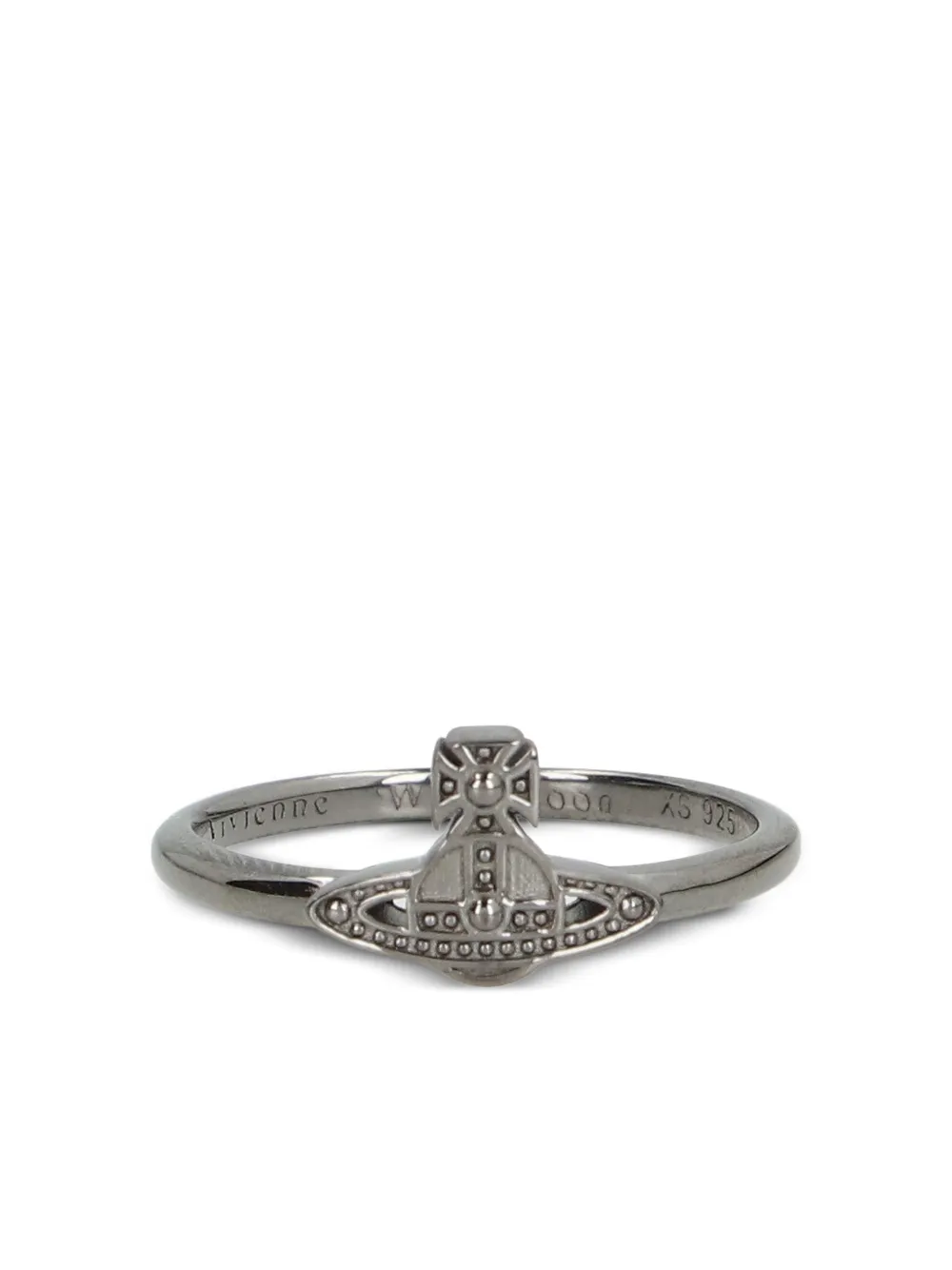 Vivienne Westwood Anello con pendente Orb - Grigio