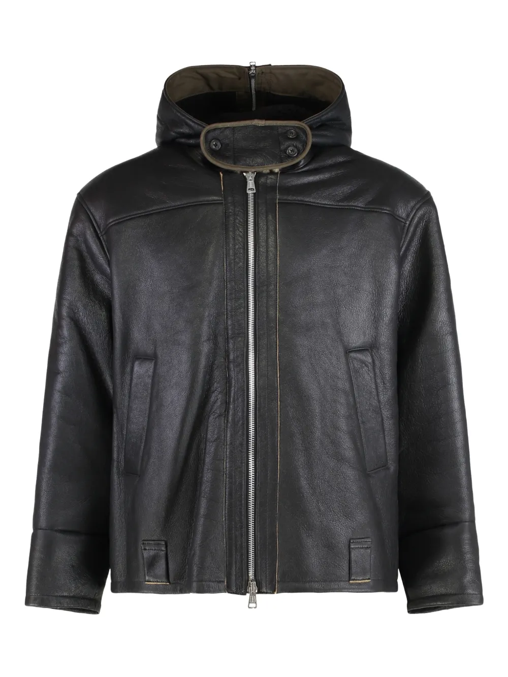 OUR LEGACY hooded blizzard sheepskin jacket - Nero