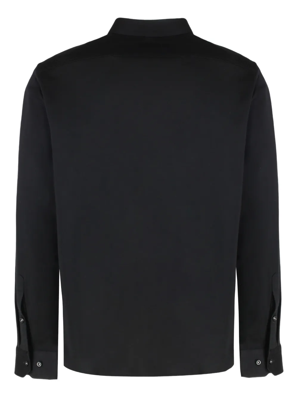 BOSS pique cotton shirt - Zwart