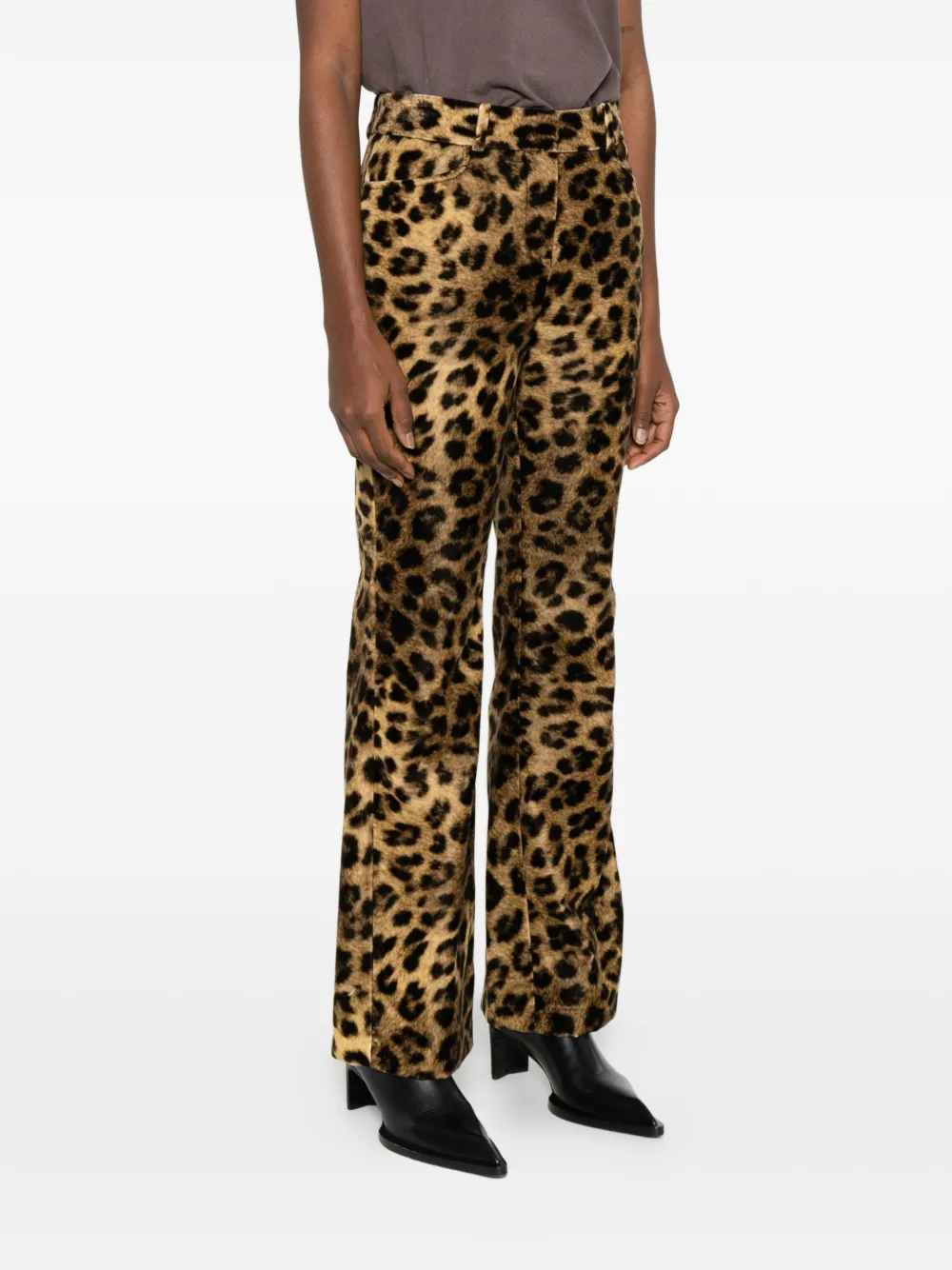  Ba&sh Animal-print Trousers - Brown 