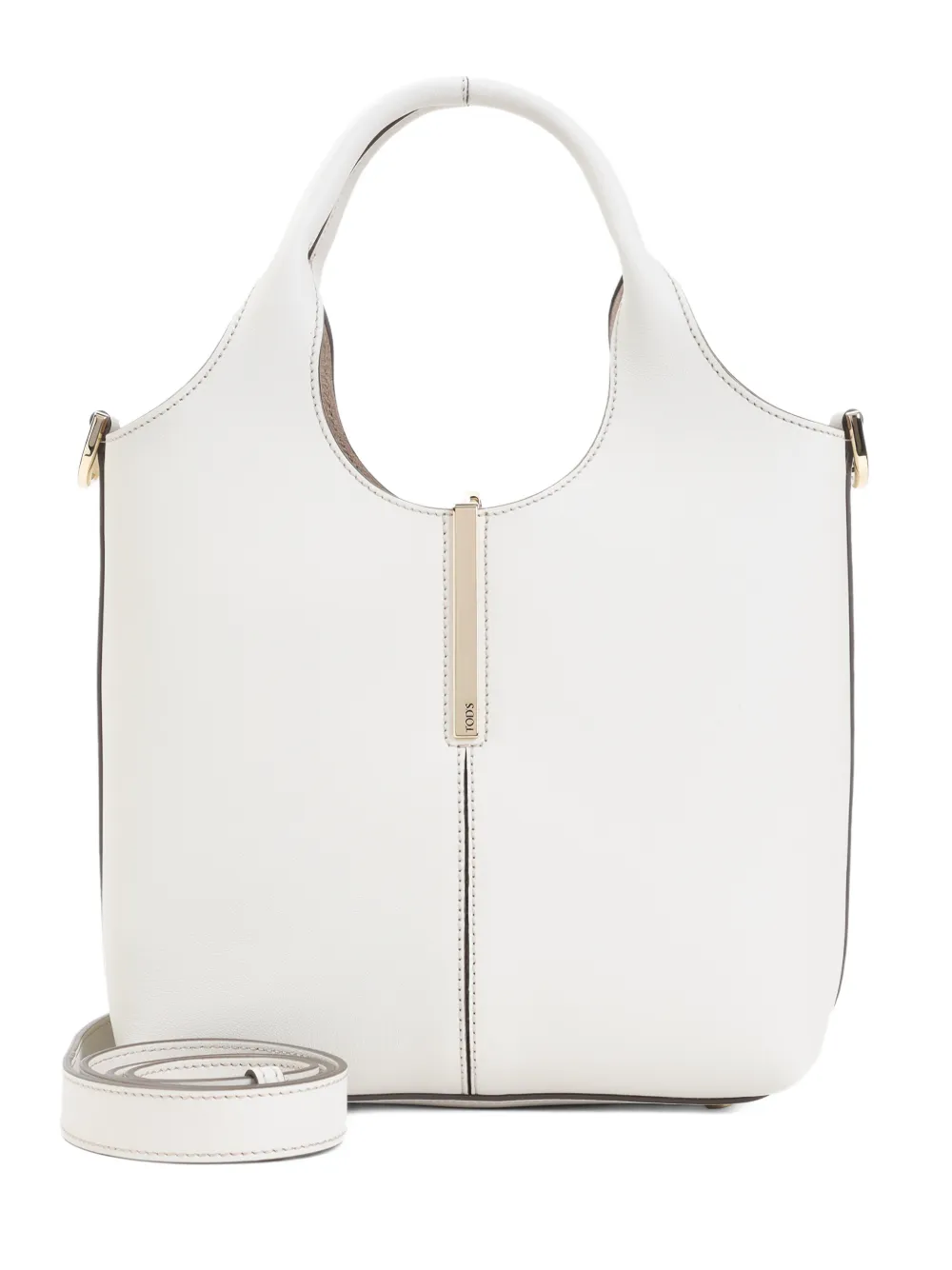 Tod's Leather Tote Bag In White