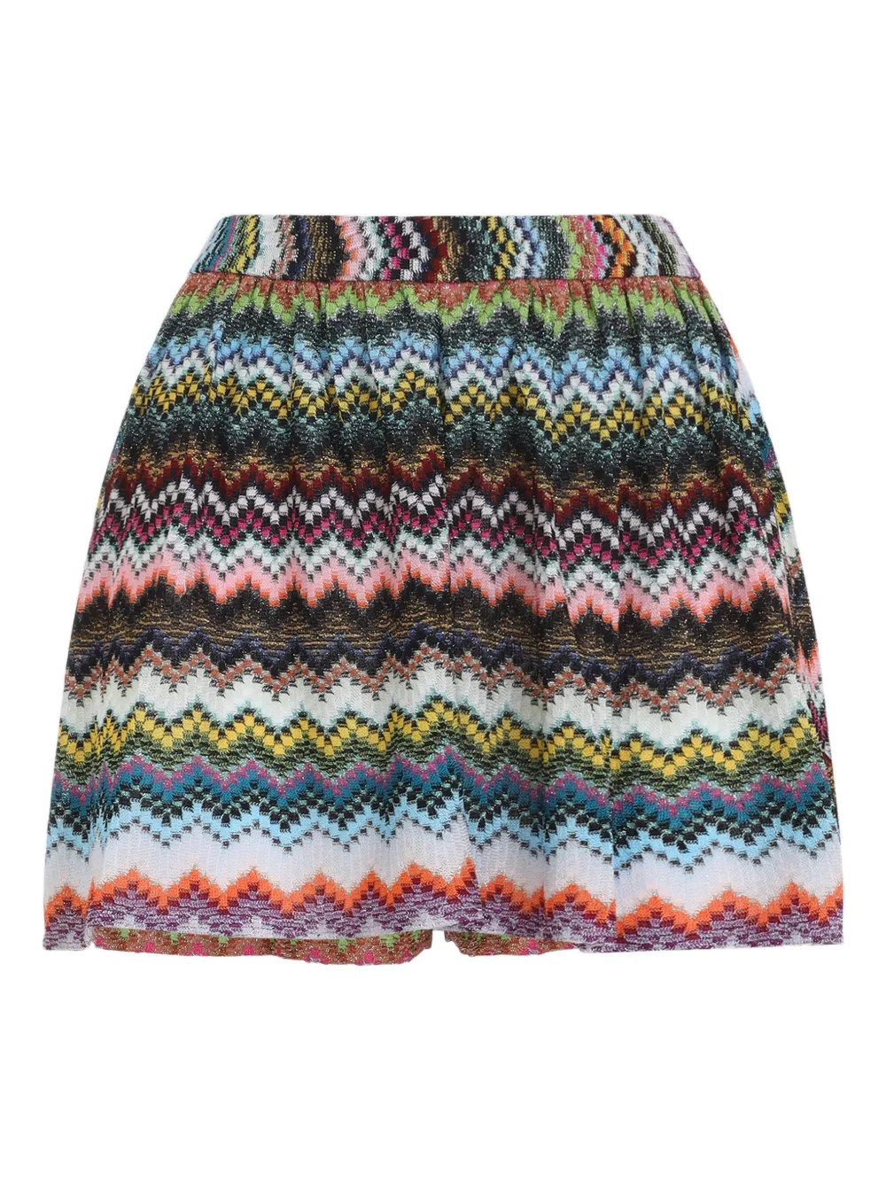 Missoni Chevron High-waisted Shorts In Multi