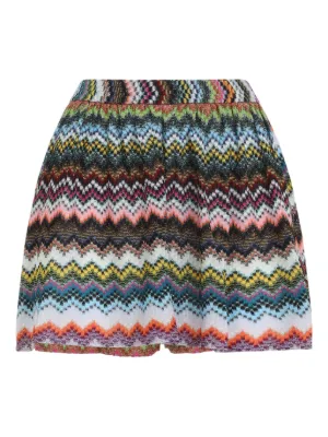 美品 ミッソーニ ショートパンツ ジグザグ シェブロン柄 レーヨン コットン Missoni ウィメンズ ショートパンツ通販 - FARFETCH
