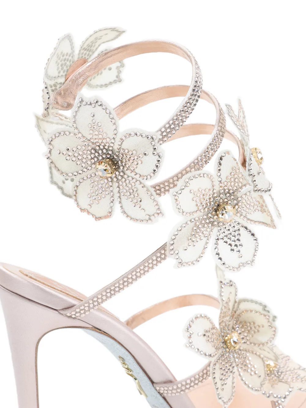 René Caovilla floral-embellished sandals Roze