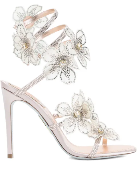 René Caovilla floral-embellished sandals