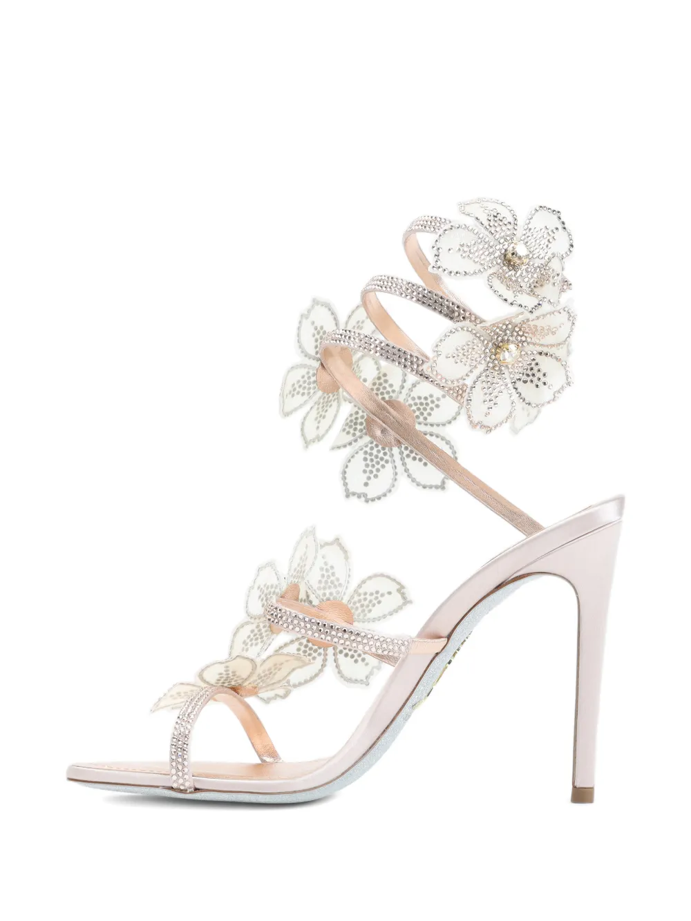 René Caovilla floral-embellished sandals Roze