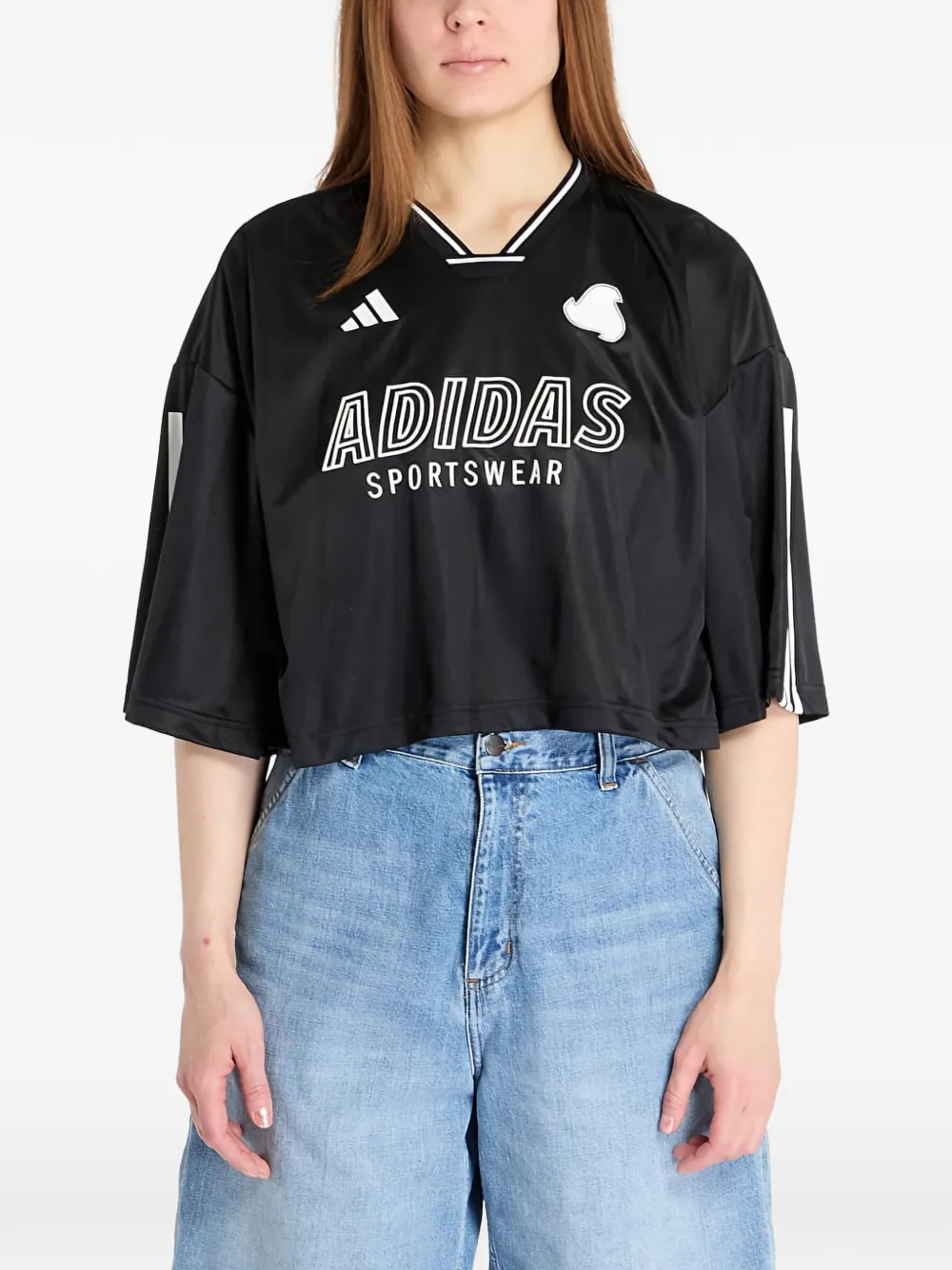 adidas Tiro Cut 3-Stripes jersey T-shirt - Nero