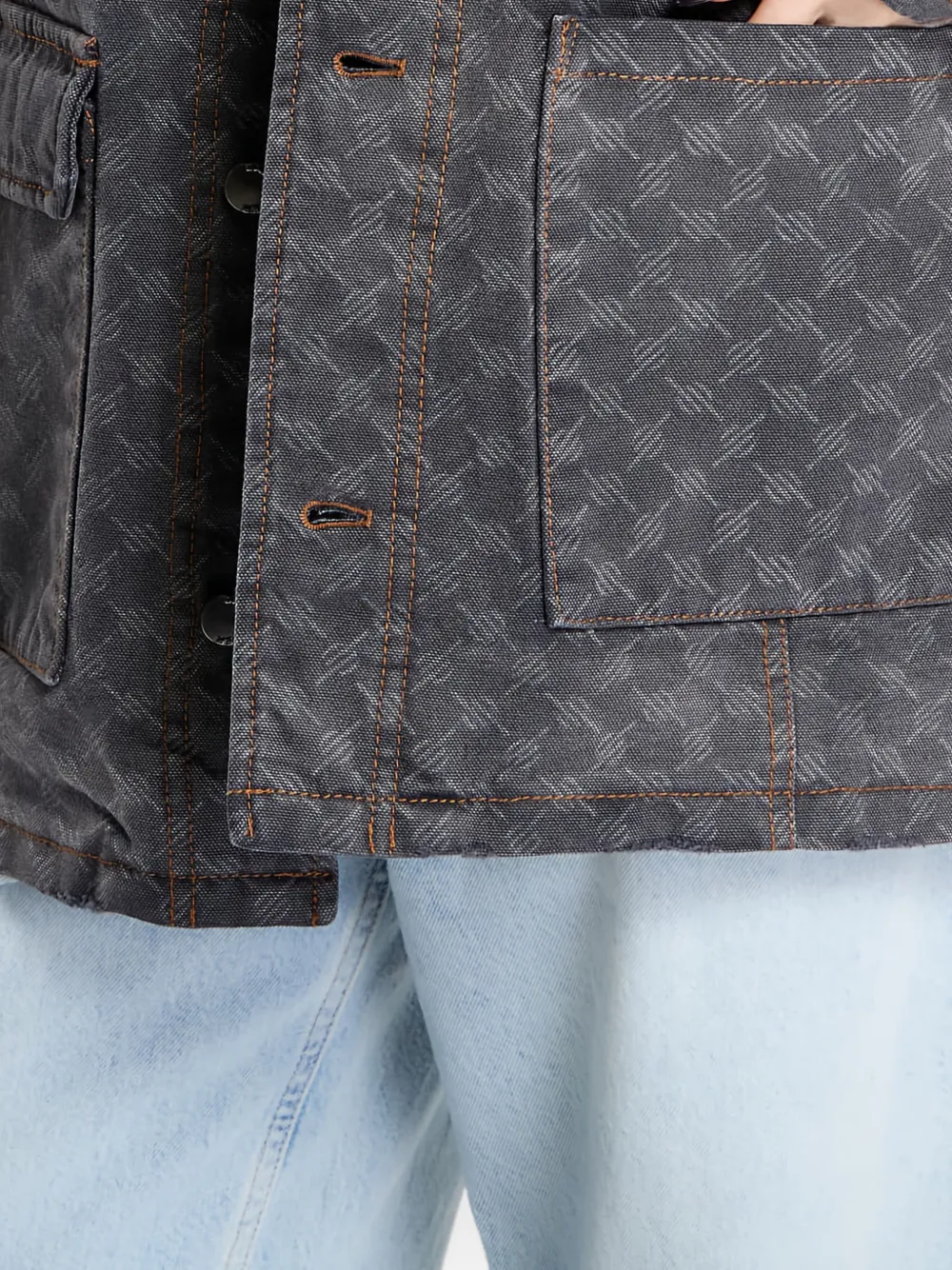 Daily Paper Denim jack Grijs