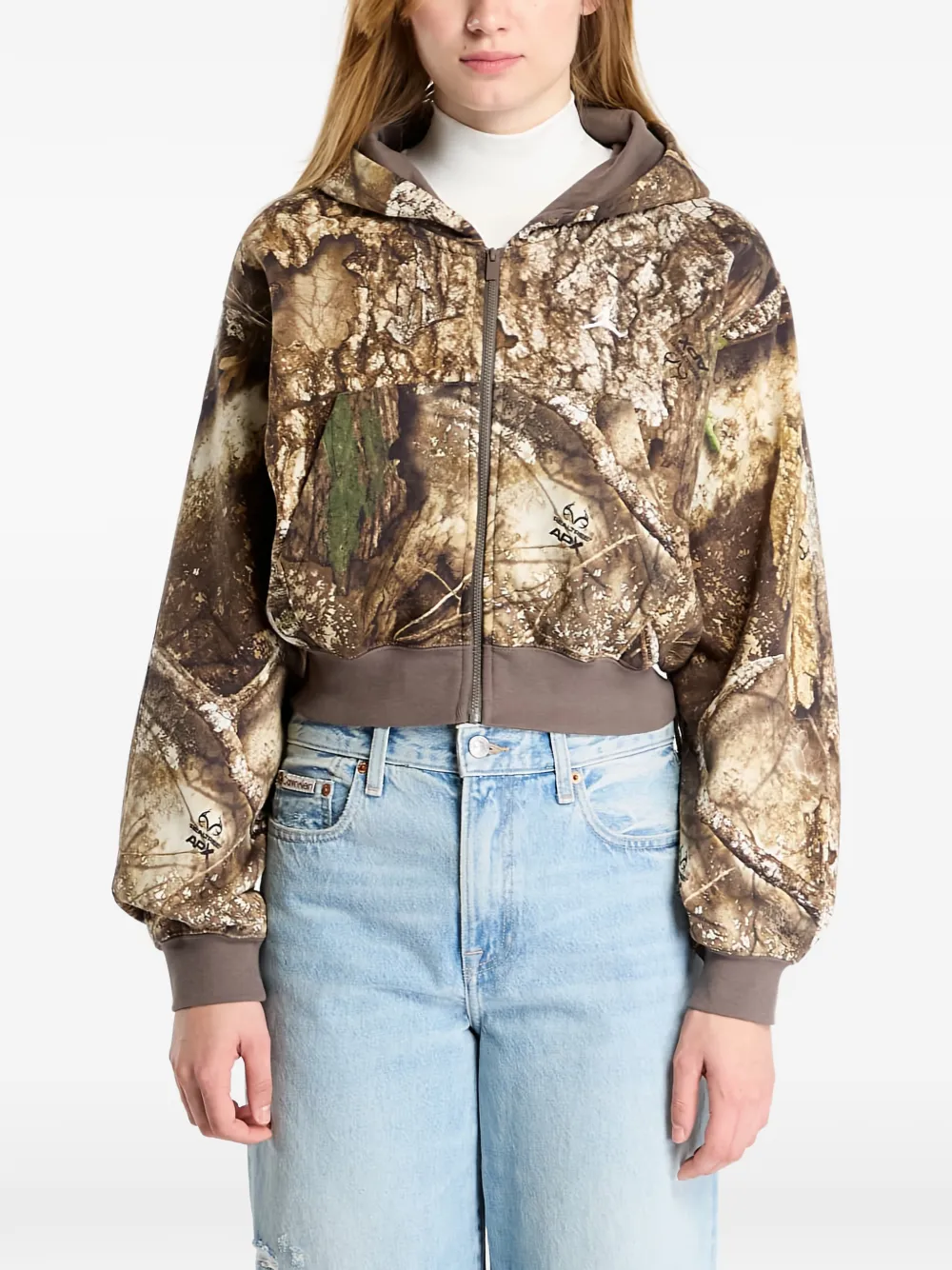 Jordan Brooklyn zip-up hoodie - Marrone