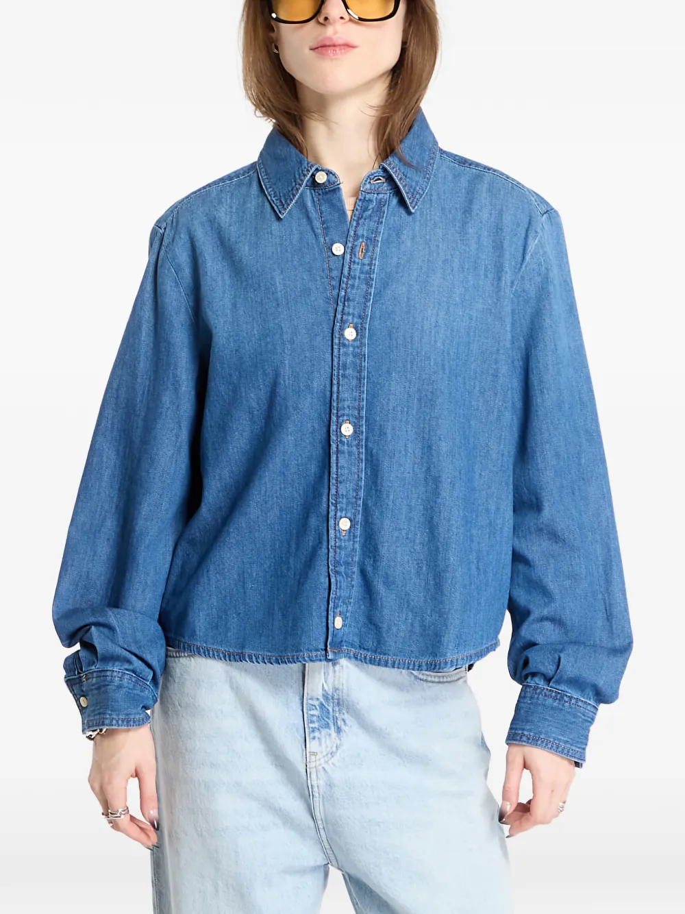 Calvin Klein Langärmeliges Jeanshemd | Blau | Image 1