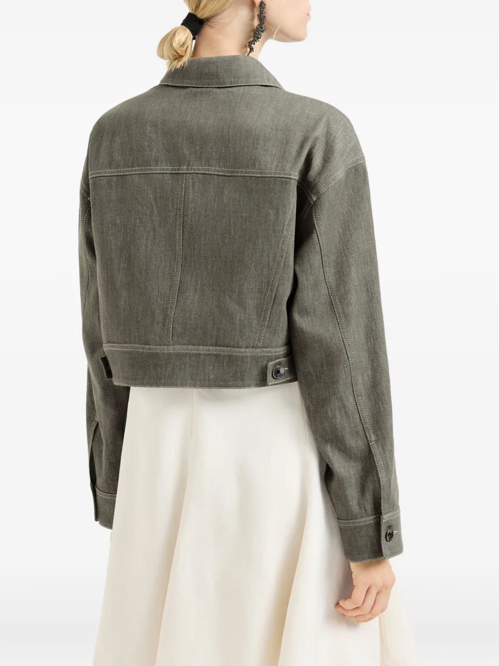 Brunello Cucinelli Jack met knopen en monili-detail Groen
