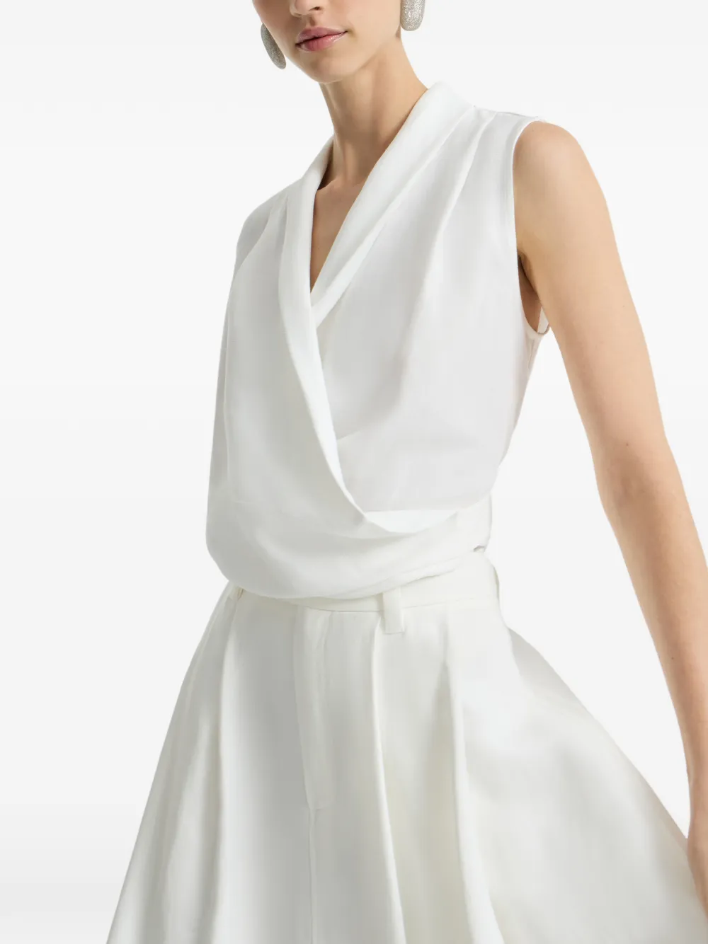 Brunello Cucinelli Hemd met V-hals Wit