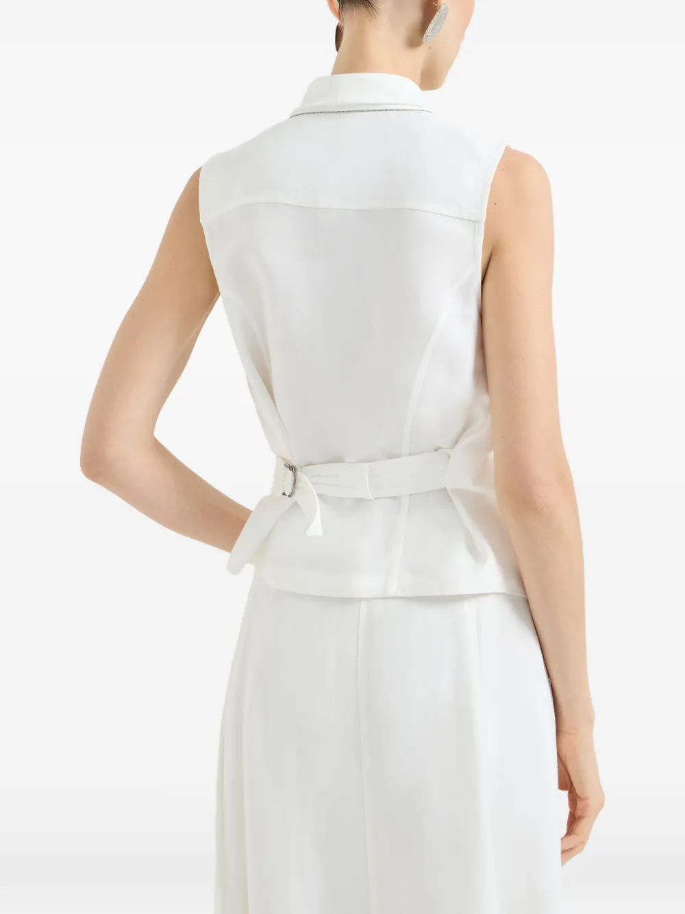 Brunello Cucinelli Hemd met V-hals Wit