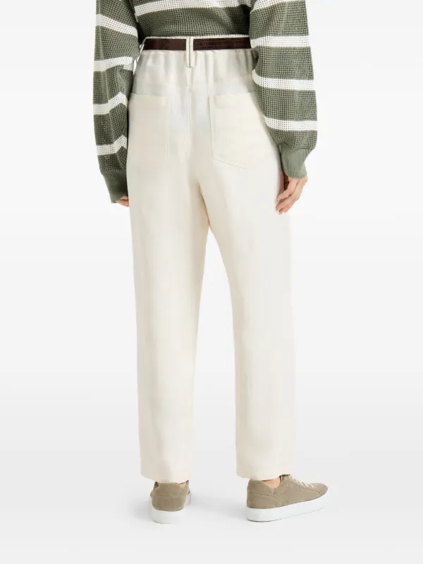 Brunello Cucinelli belt-loop Trousers | Neutrals | FARFETCH