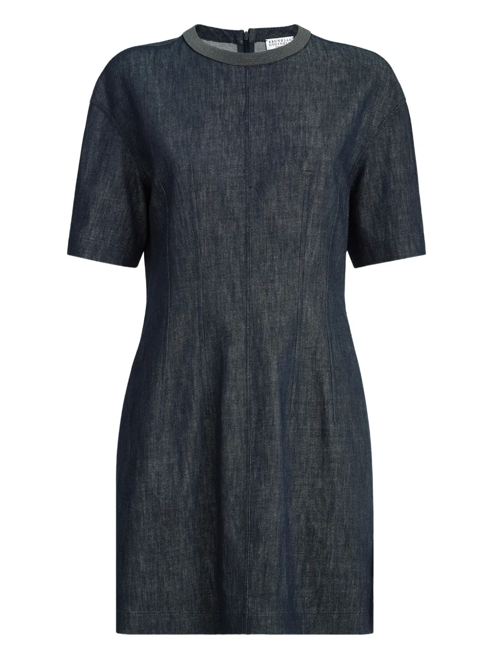 Brunello Cucinelli denim-effect mini dress - Blu