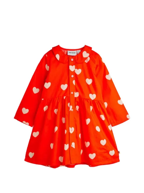 Mini Rodini heart-print collared dress