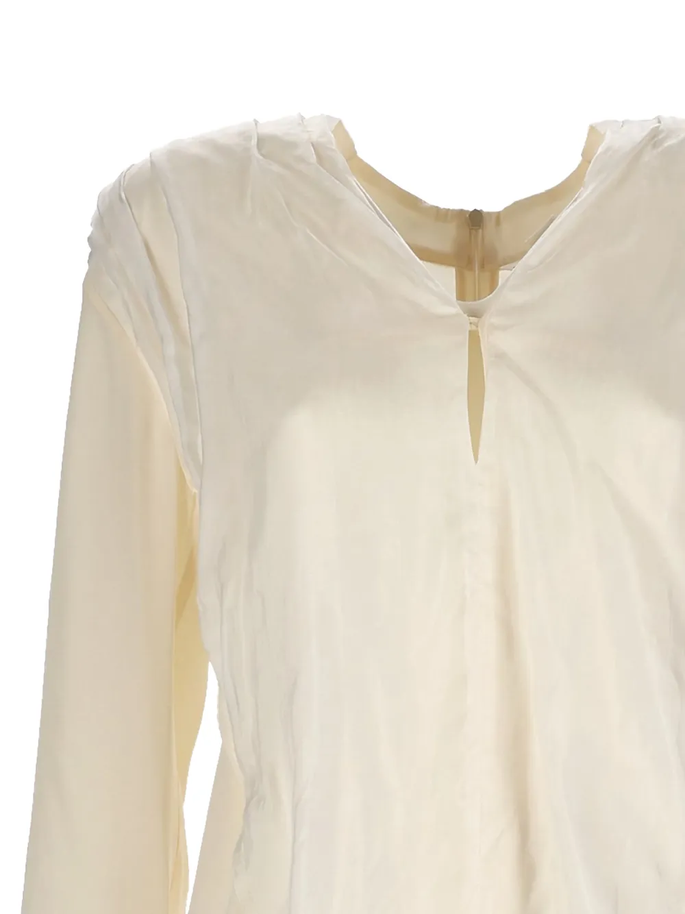 Victoria Beckham silk long-sleeve top - Beige
