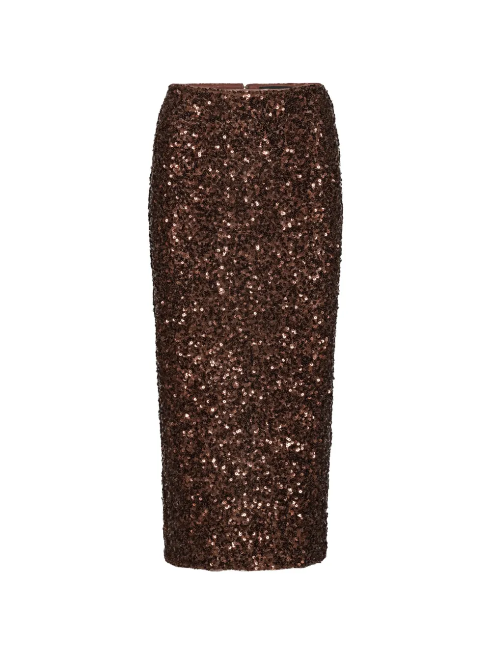 ROTATE BIRGER CHRISTENSEN sequin-embellished midi skirt - Marrone