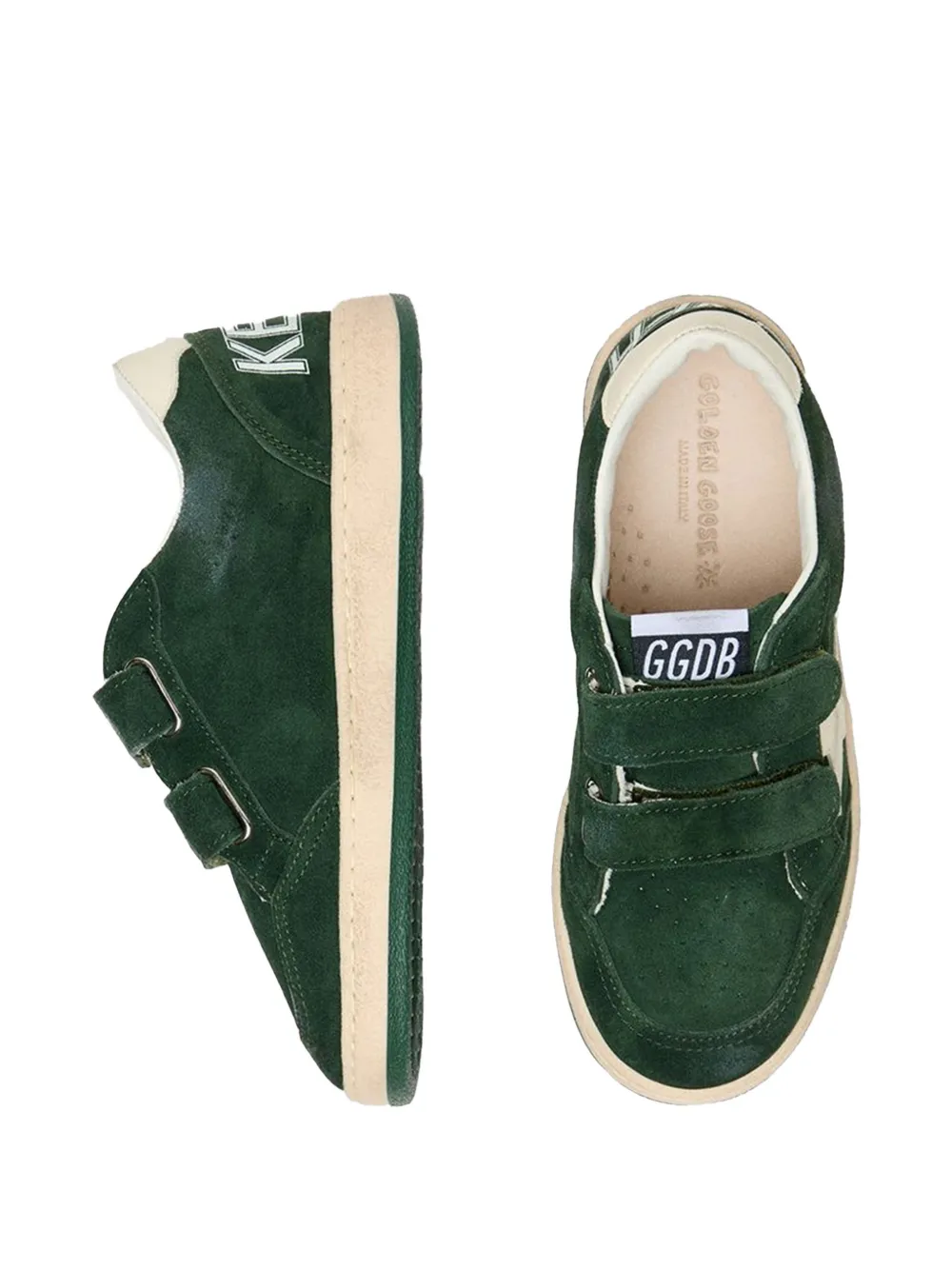 Golden Goose Kids Ball Star touch-strap sneakers Groen