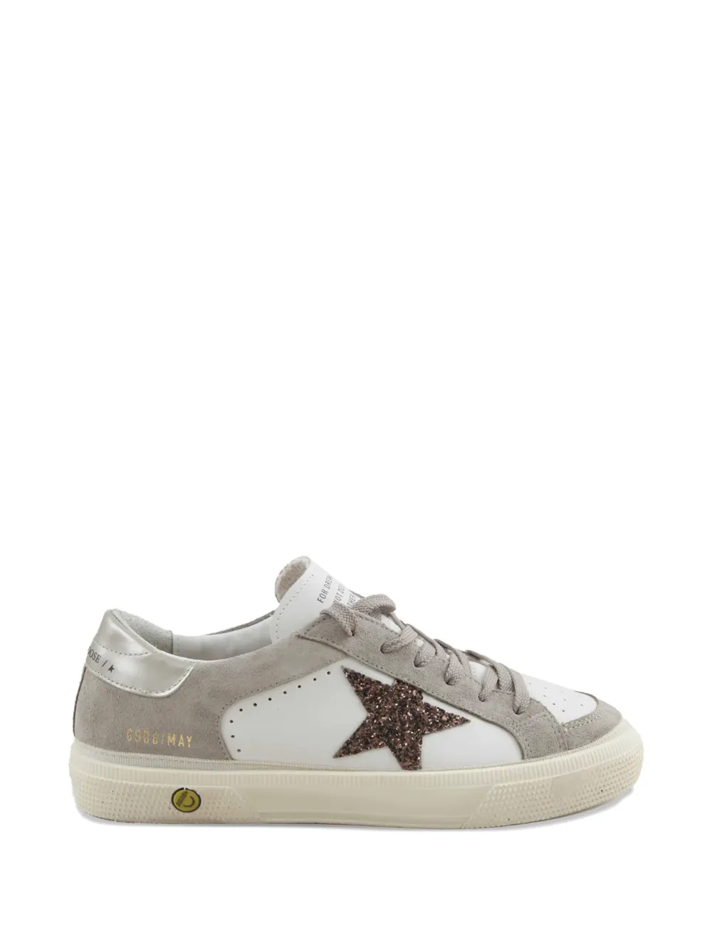 Golden Goose Kids star-motif lace-up sneakers - Bianco