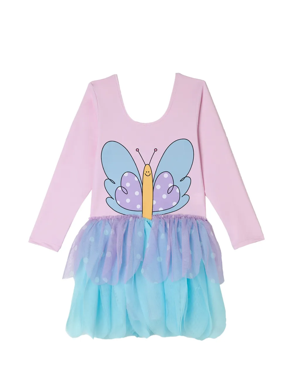 Stella McCartney Kids butterfly polka-dot dress - Rosa