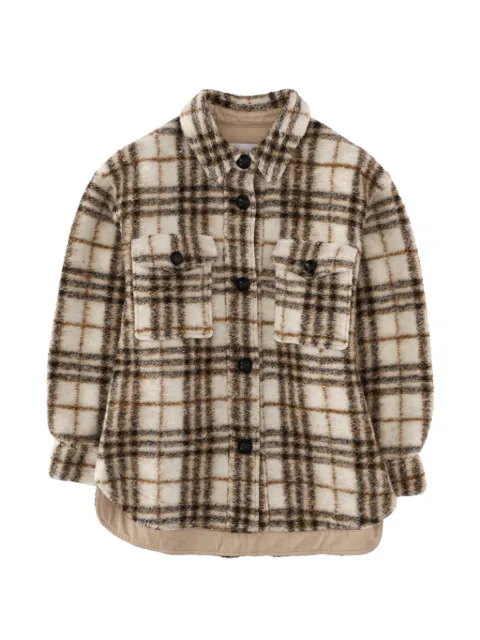 MARANT ÉTOILE checked pocketed shirt jacket