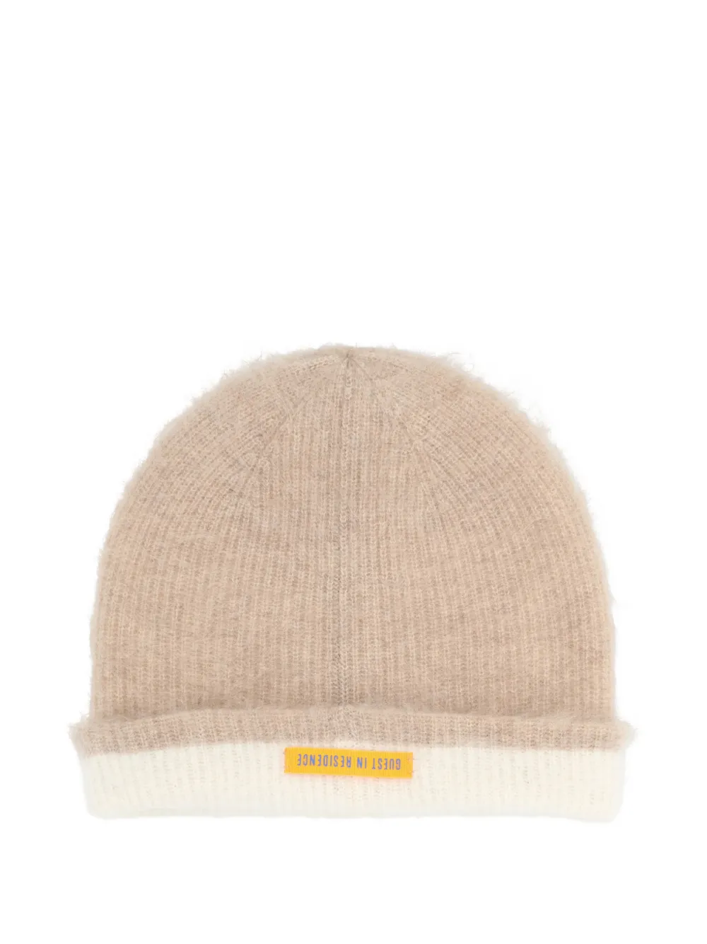 Guest In Residence Textured Two-tone Beanie Hat In Neutral