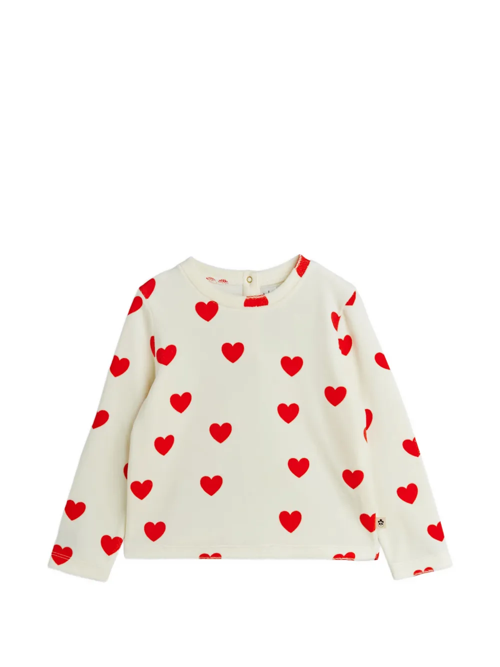 Mini Rodini heart-print sweater - Toni neutri