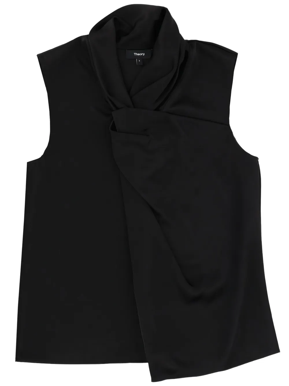 Theory Twisted Sleeveless Top In Black