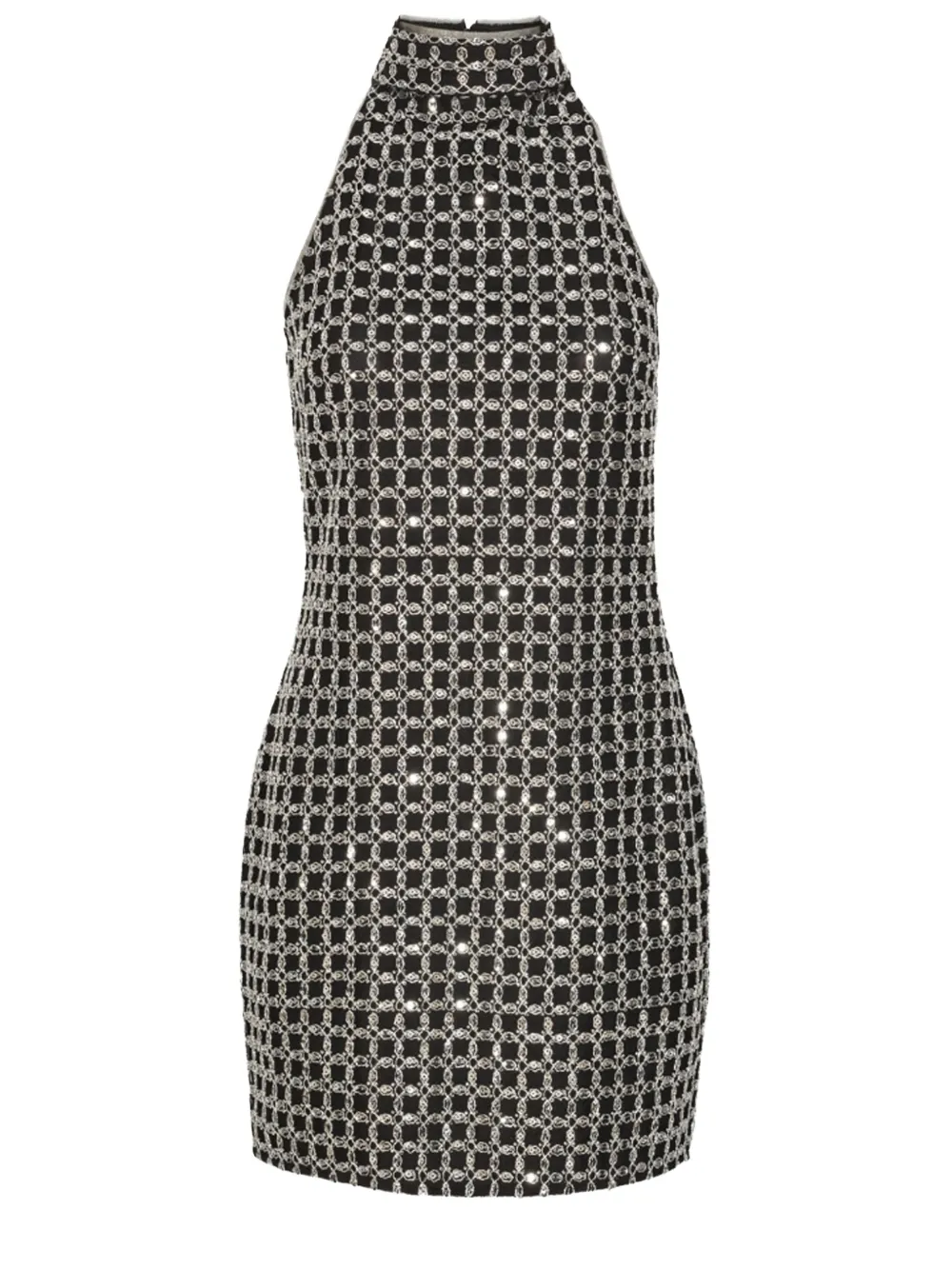 ROTATE BIRGER CHRISTENSEN halterneck embellished mini dress - Zwart