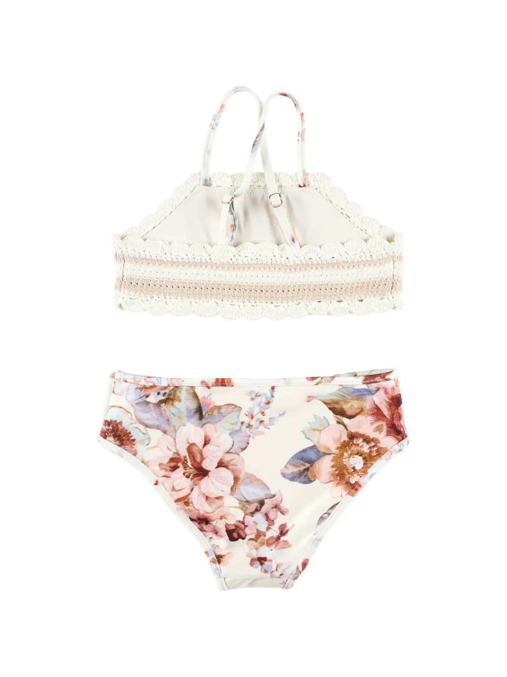 ZIMMERMANN Kids Bikini met bloemenprint Beige