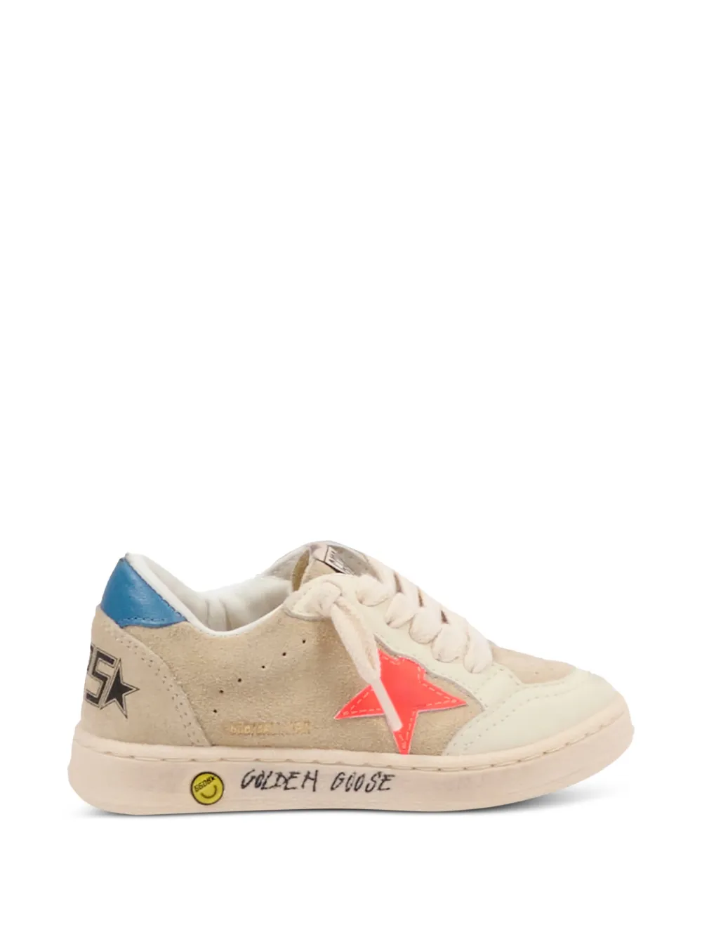 Golden Goose Kids star-detail lace-up sneakers - Beige