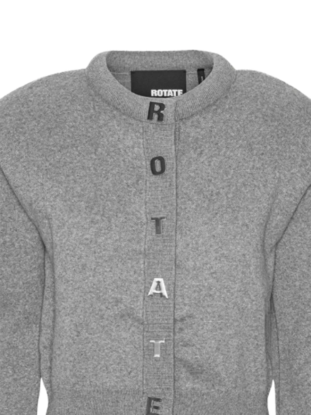  Rotate Birger Christensen Logo-embellished Cardigan - Grey 