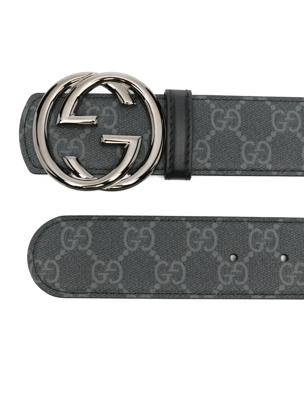 Gucci reversible logo buckle belt - Grijs