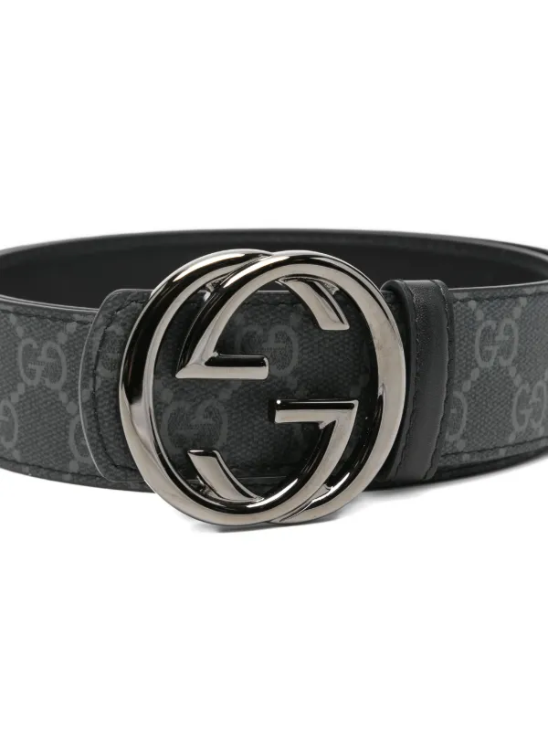 Gucci Reversible Logo Buckle Belt | Grey | FARFETCH
