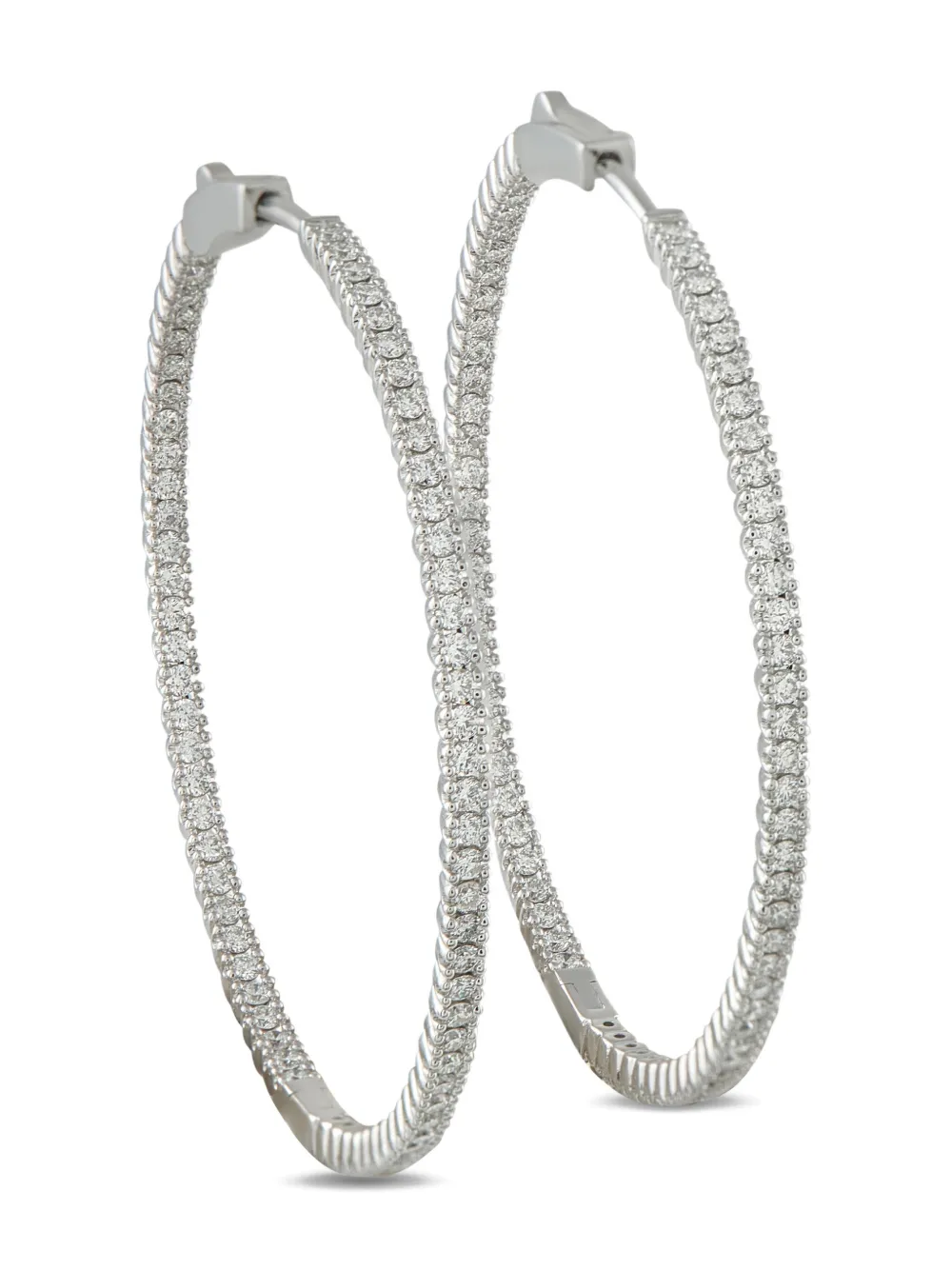 LB Exclusive diamond hoop earrings - Silber