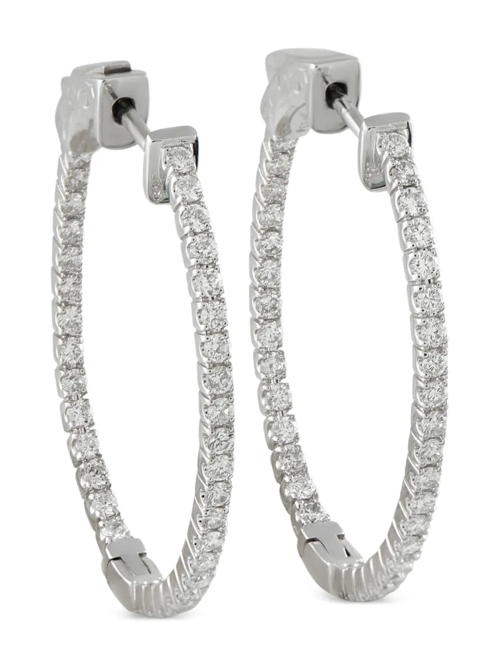 LB Exclusive diamond hoop earrings - Argento