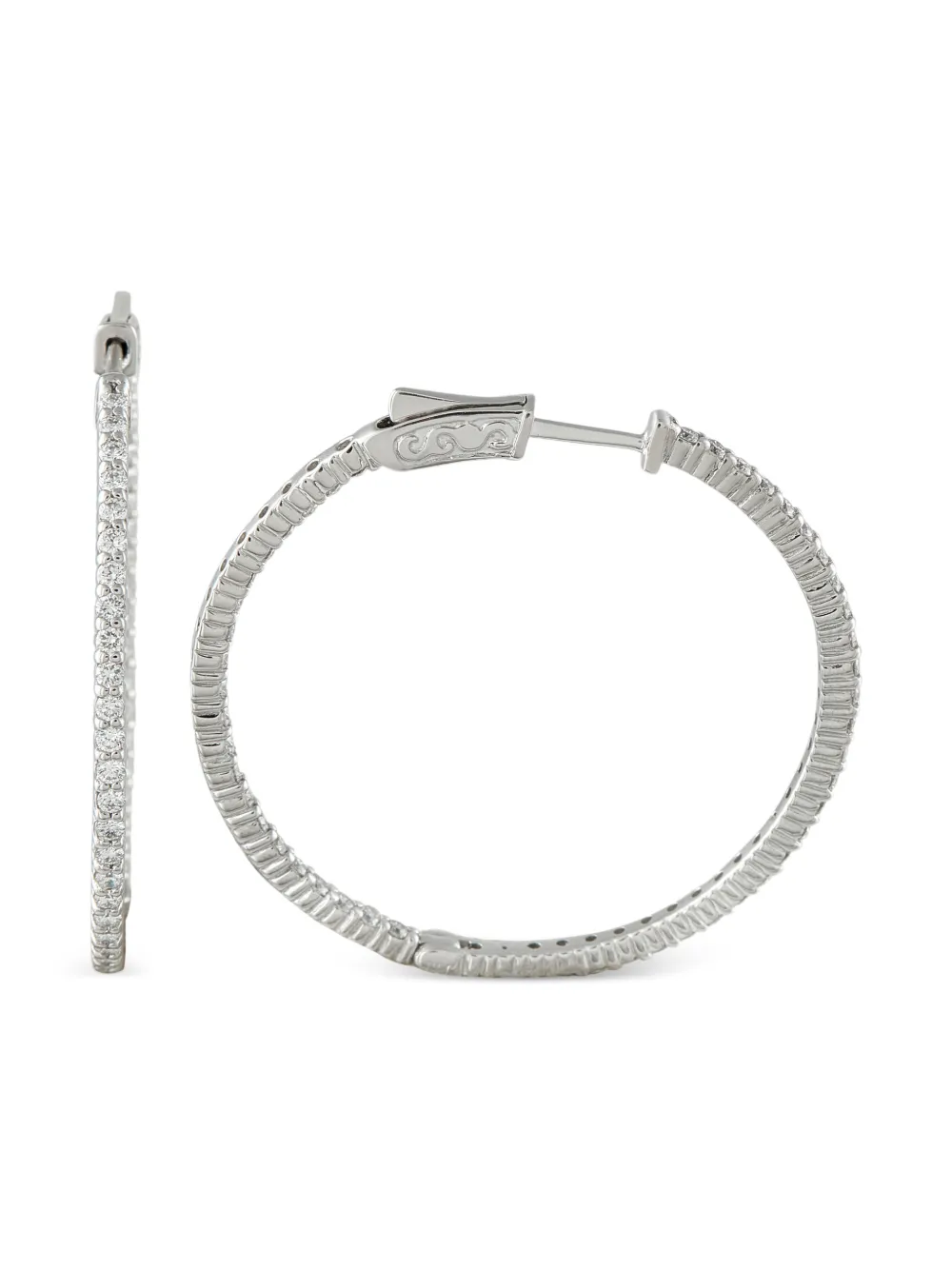 LB Exclusive diamond hoop earrings - Argento