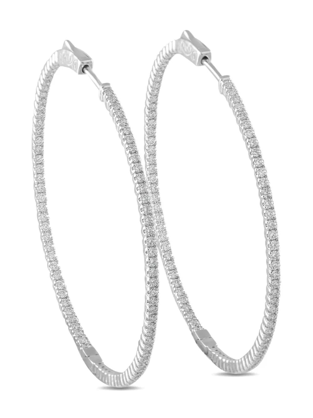 LB Exclusive diamond hoop earrings - Silber