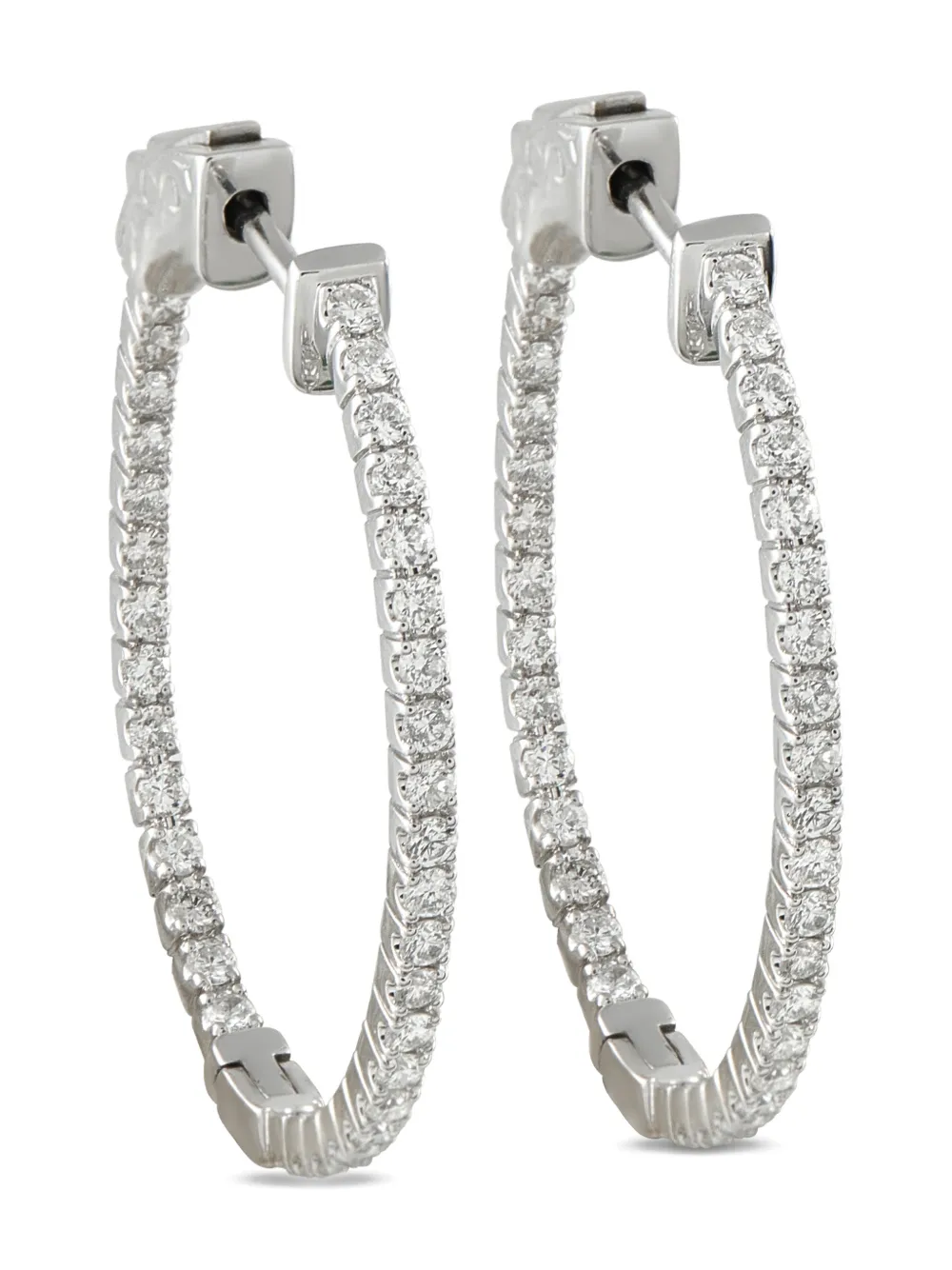 LB Exclusive diamond hoop earrings - Argento