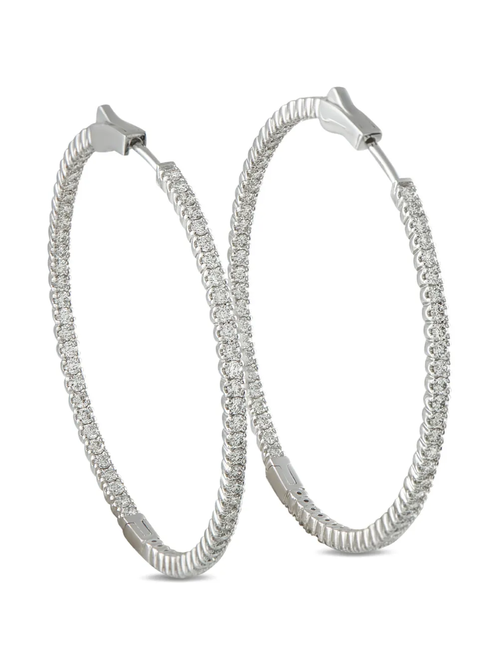 LB Exclusive diamond hoop earrings - Argento