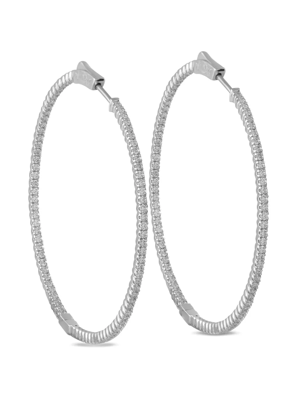 LB Exclusive diamond hoop earrings - Argento