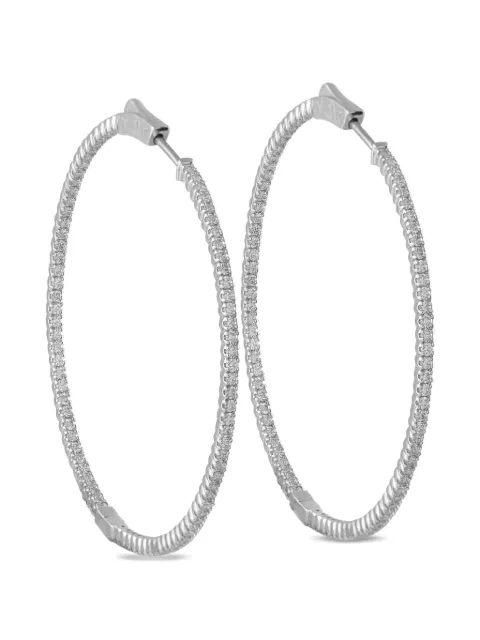 LB Exclusive diamond hoop earrings