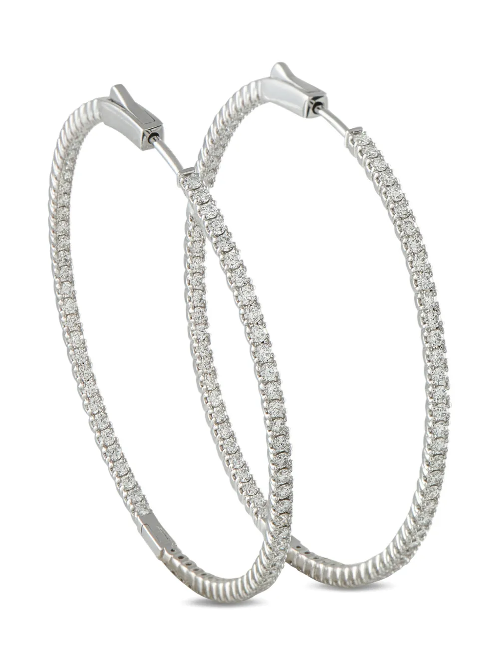 LB Exclusive diamond hoop earrings - Argento